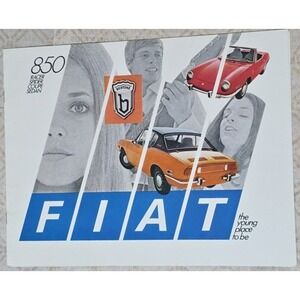 Fiat 1960s Vintage Brochure Advertisement Print Set Original Auto Memorabilia